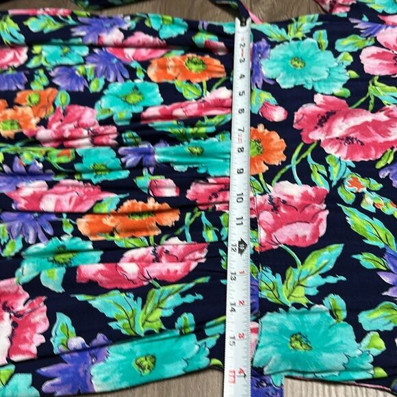 Diane Von‎ Furstenberg Floral Square Neck Short Sleeve Picket Maxi Dress Small - Picture 12 of 14